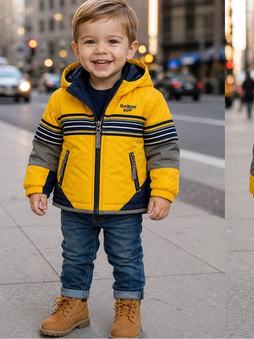 OshKosh B’gosh Reversible Hooded Jacket – Size 12–24 Months